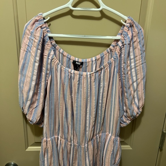 Adorable PAIGE Pastel Striped Romper Large - Picture 5 of 7